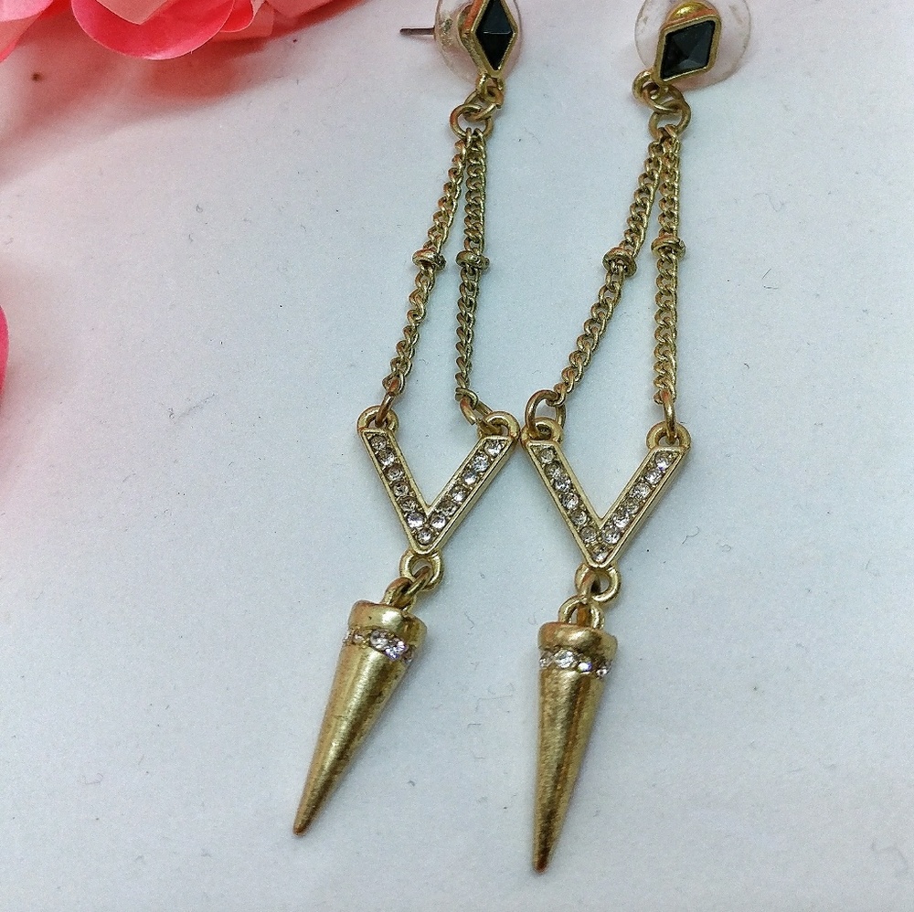 New Long Golden Boho Earrings